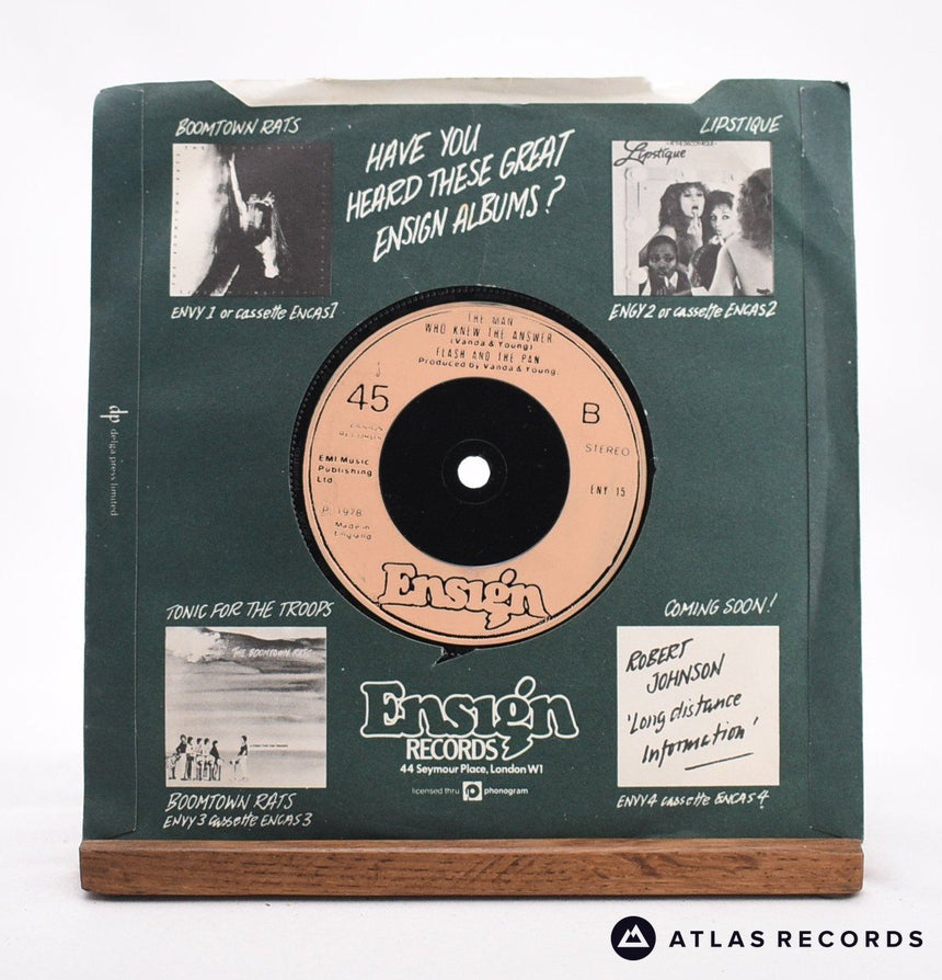 Flash & The Pan - And The Band Played On (Down Among The Dead Men) - 7" Vinyl Record - VG+/VG+