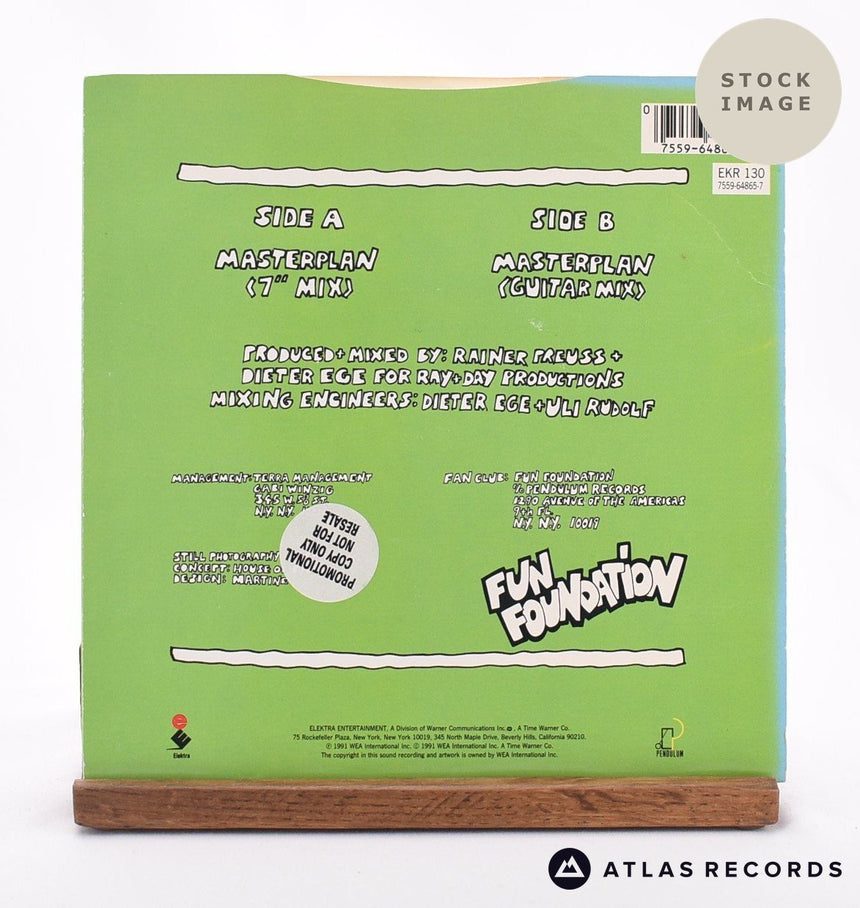 Fun Foundation Masterplan 7" Vinyl Record - Reverse Of Sleeve