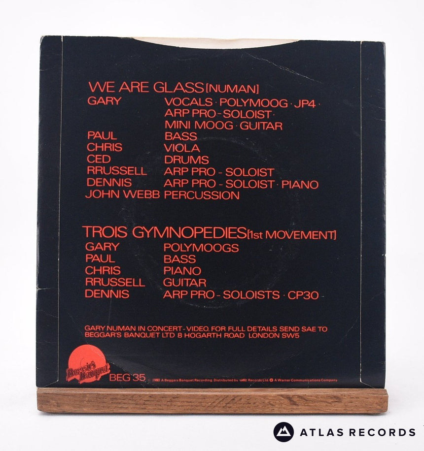 Gary Numan - We Are Glass - 7" Vinyl Record - VG+/VG+