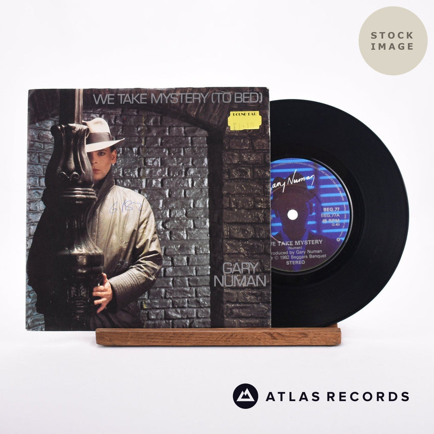 Gary Numan We Take Mystery 7" Vinyl Record - Sleeve & Record Side-By-Side