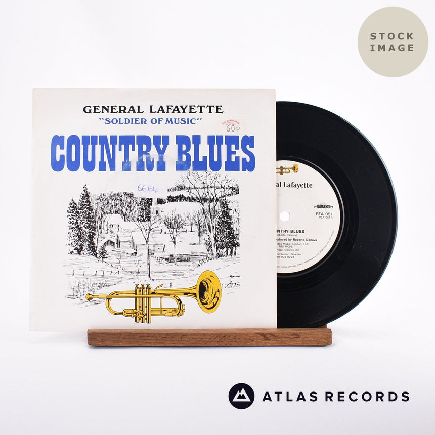 General Lafayette Country Blues 7" Vinyl Record - Sleeve & Record Side-By-Side