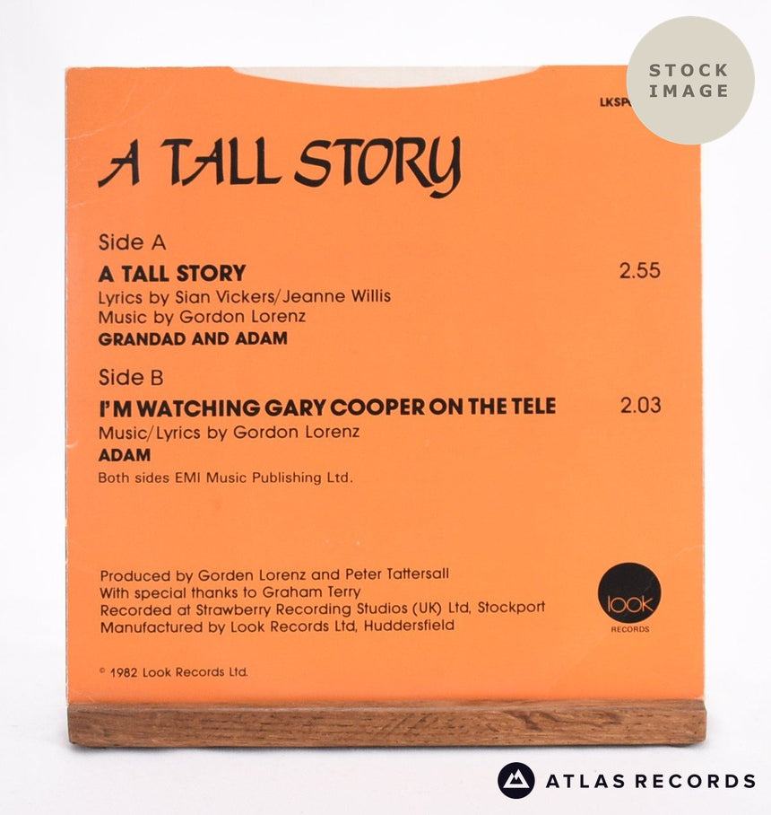 Grandad A Tall Story 7" Vinyl Record - Reverse Of Sleeve