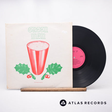 Green Man Christmas Rock LP Vinyl Record - Front Cover & Record