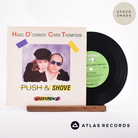 Hazel O'Connor Push & Shove 7" Vinyl Record - Sleeve & Record Side-By-Side