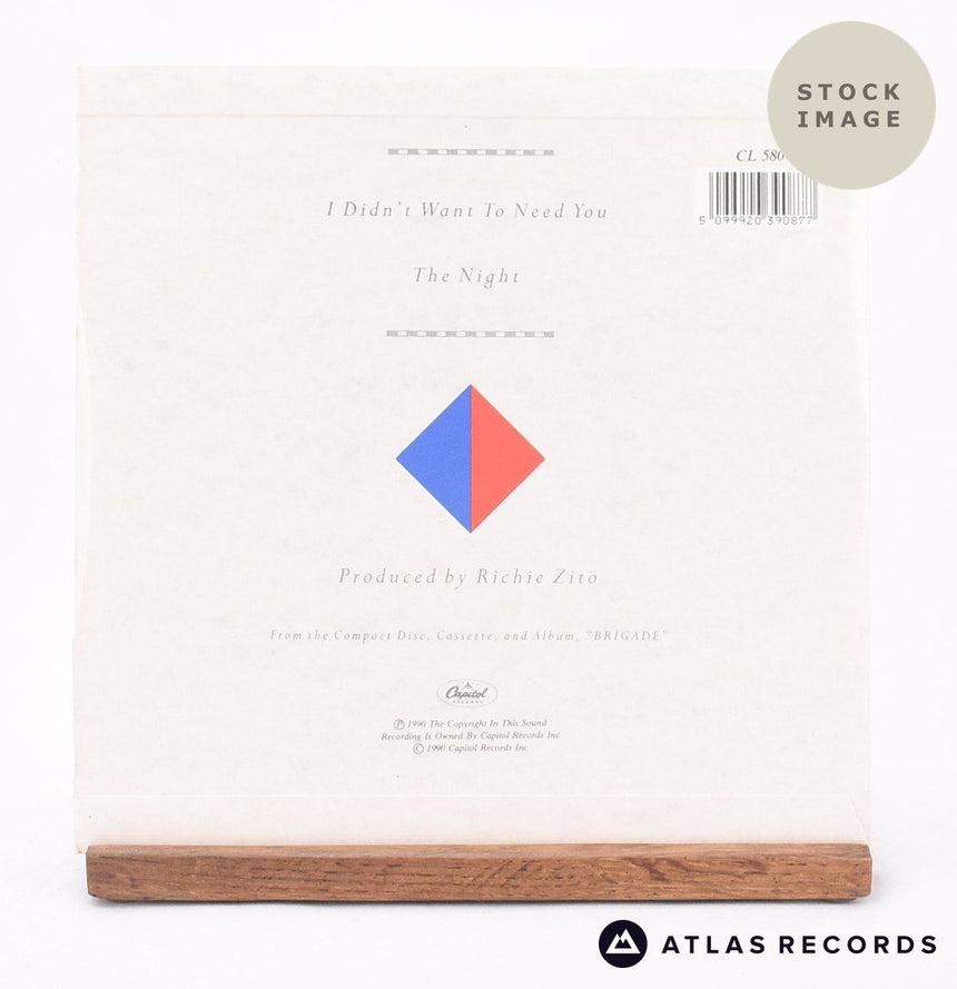 Heart I Didn't Want To Need You 7" Vinyl Record - Reverse Of Sleeve