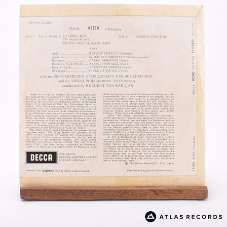 Herbert von Karajan - Verdi Aida Excerts - 7" EP Vinyl Record - EX/VG+