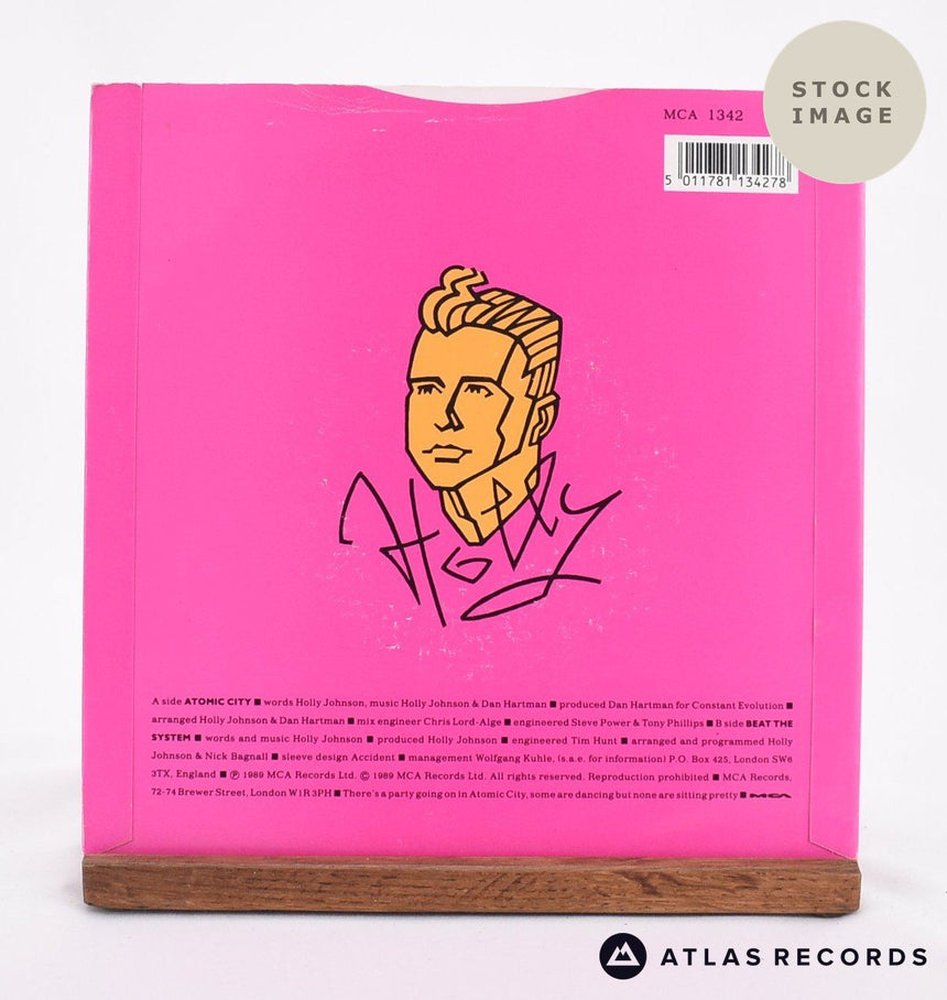 Holly Johnson Atomic City Vinyl Record - Reverse Of Sleeve