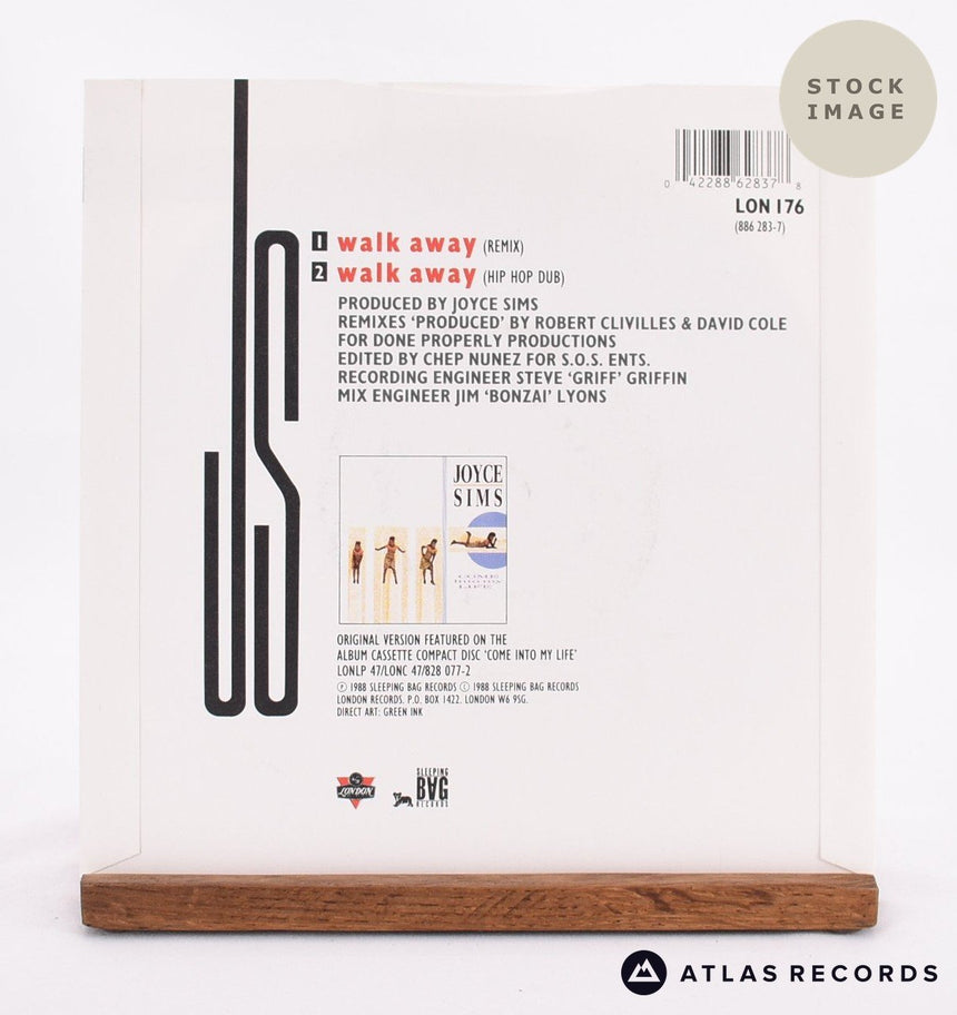 Joyce Sims Walk Away Vinyl Record - Reverse Of Sleeve