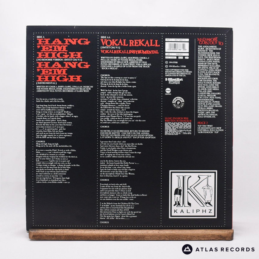 Kaliphz - Hang 'Em High / Vokal Rekall - 12" Vinyl Record - EX/EX