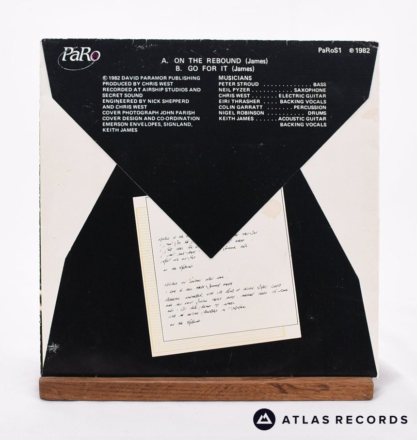 Keith James - On The Rebound - 7" Vinyl Record - VG+/VG+