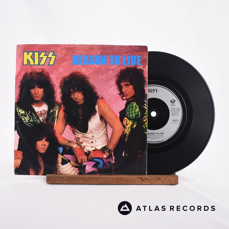 Kiss Reason To Live 7" Vinyl Record - Front Cover & Record