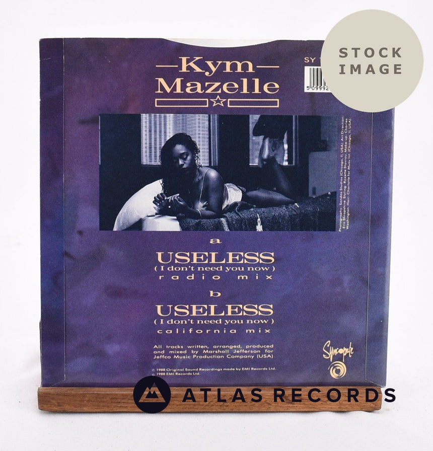 Kym Mazelle Useless 1991 Vinyl Record - Reverse Of Sleeve