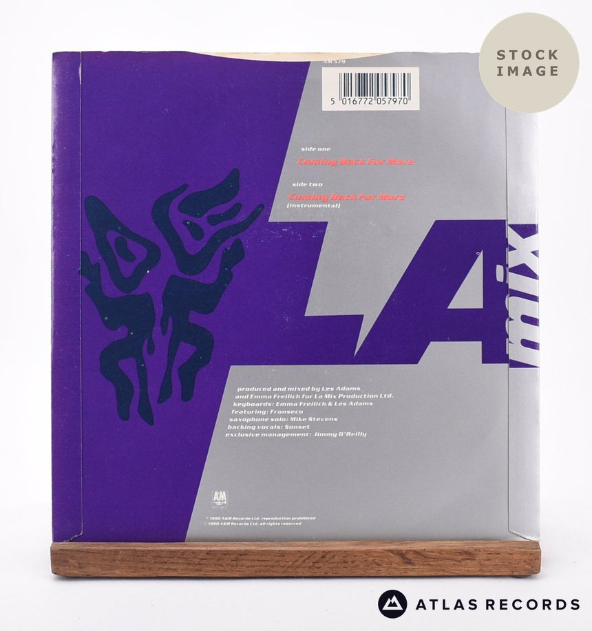 L.A. Mix Coming Back For More 7" Vinyl Record - Reverse Of Sleeve