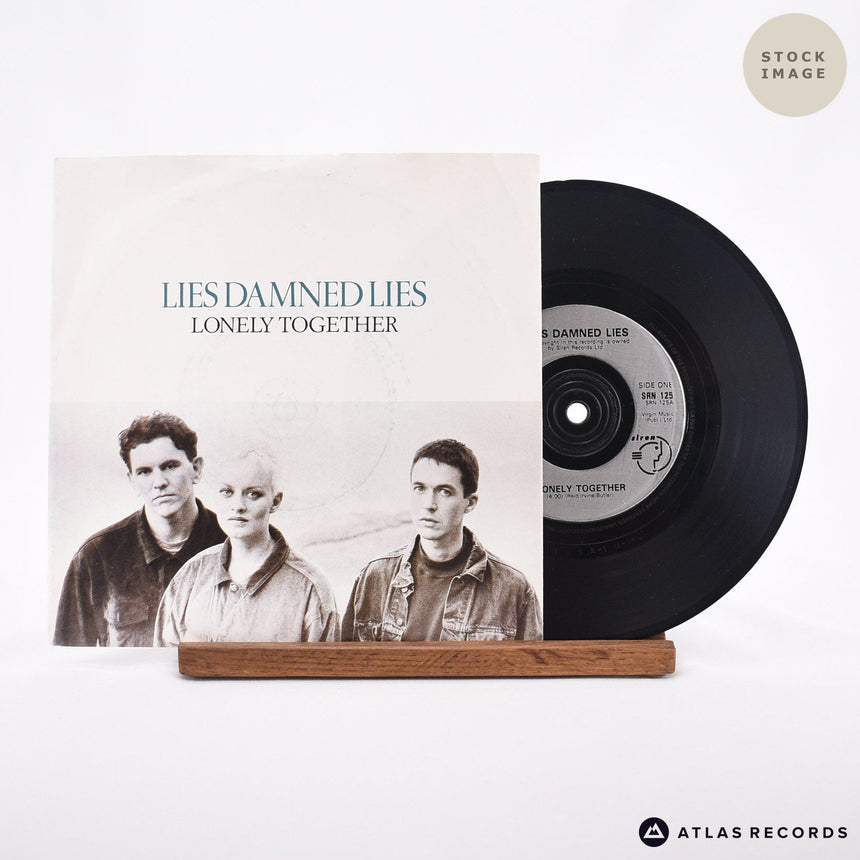 Lies Damned Lies Lonely Together 1983 Vinyl Record - Sleeve & Record Side-By-Side