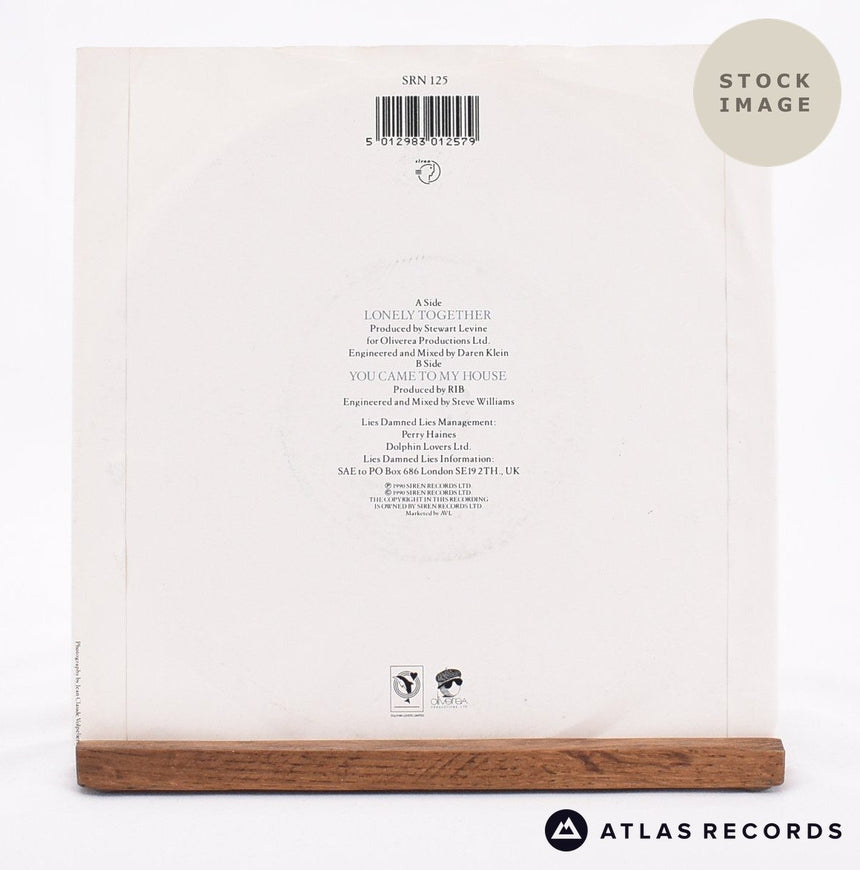 Lies Damned Lies Lonely Together 1983 Vinyl Record - Reverse Of Sleeve