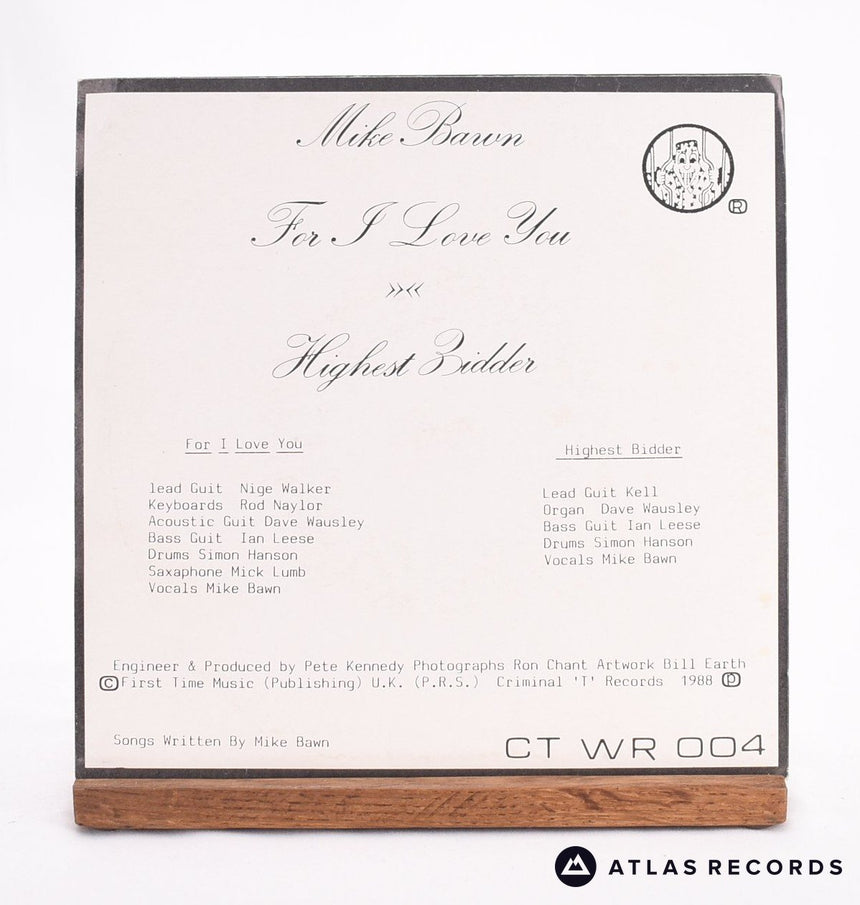 Mike Bawn - For I Love You - 7" Vinyl Record - VG+/EX