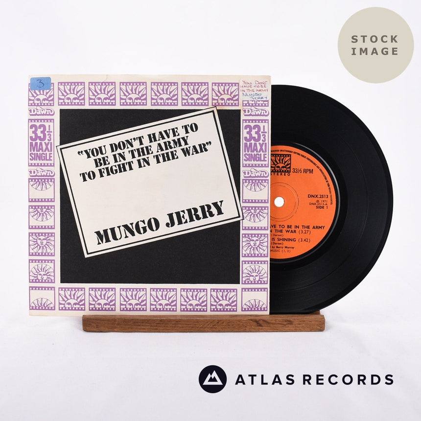 Mungo Jerry You Don't Have To Be In The Army To Fight In The War 1975 Vinyl Record - Sleeve & Record Side-By-Side