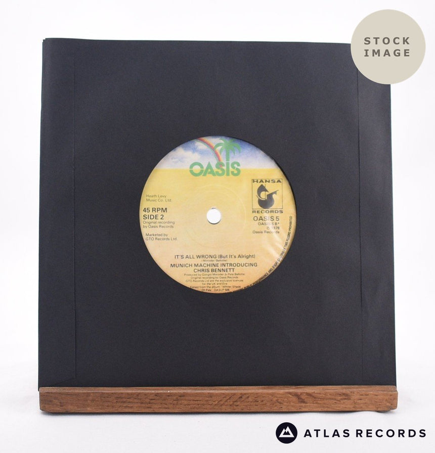 Munich Machine A Whiter Shade Of Pale 7" Vinyl Record - Reverse Of Sleeve