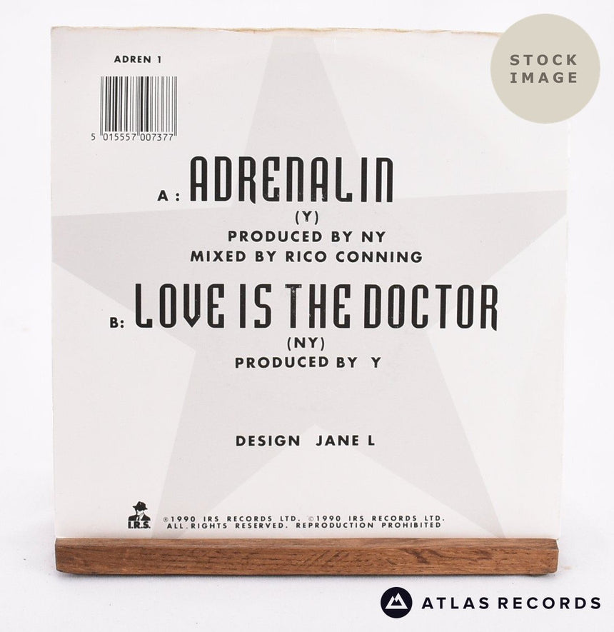 NY Adrenalin Vinyl Record - Reverse Of Sleeve