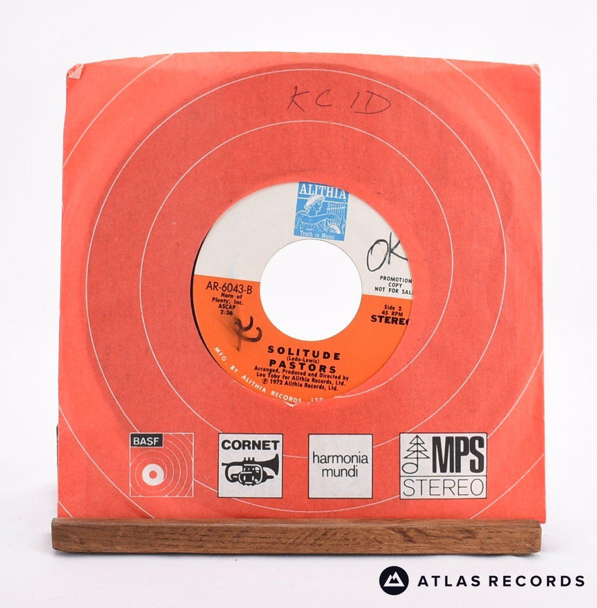 Pastors - She Let's Her Hair Down - Promo 7" Vinyl Record - EX/EX