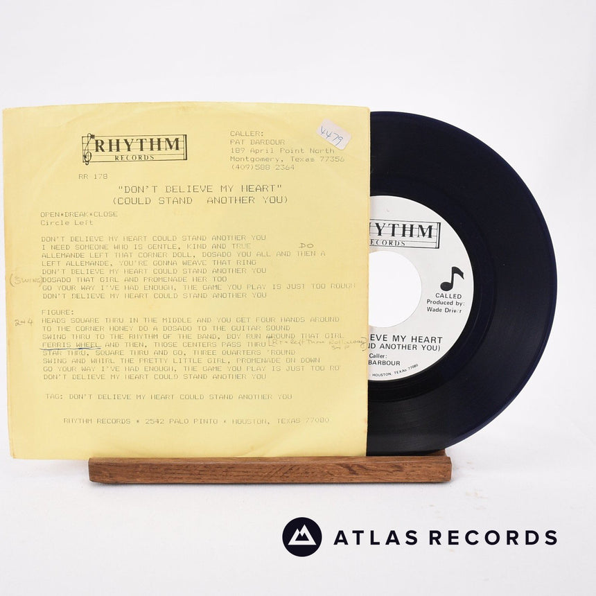 Pat Barbour Don't Believe My Heart 7" Vinyl Record - Front Cover & Record