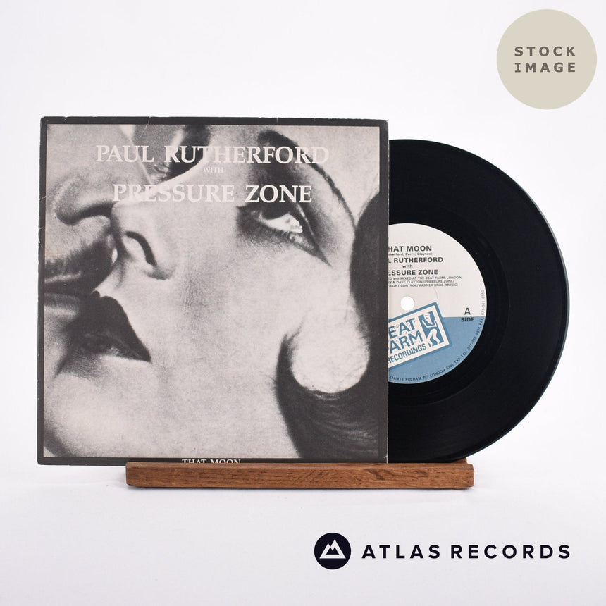 Paul Rutherford That Moon 7" Vinyl Record - Sleeve & Record Side-By-Side