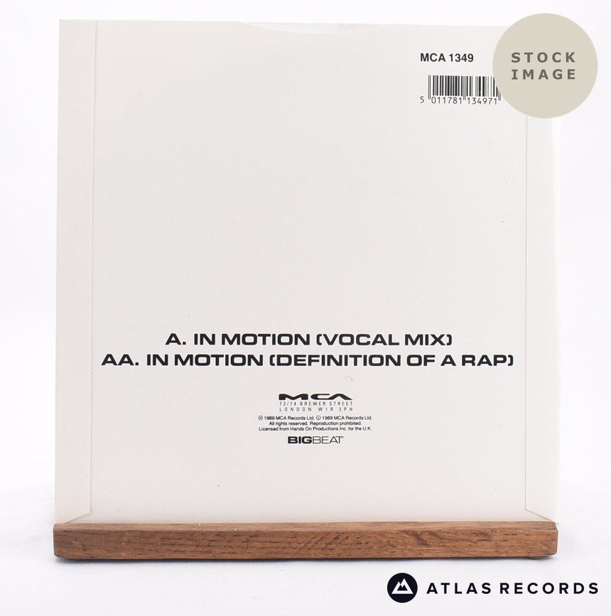 Precious In Motion 7" Vinyl Record - Reverse Of Sleeve