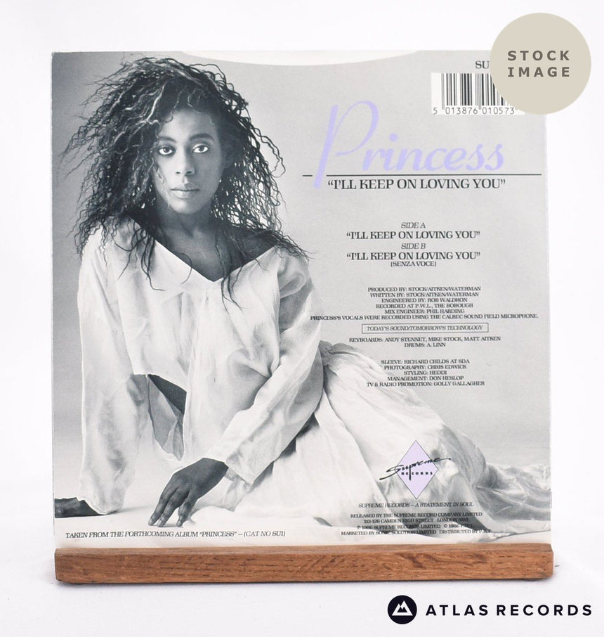 Princess I'll Keep On Loving You 7" Vinyl Record - Reverse Of Sleeve