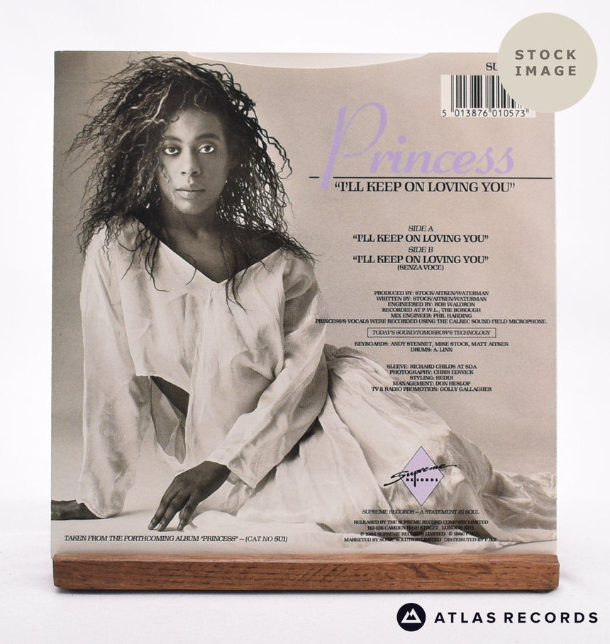 Princess I'll Keep On Loving You 7" Vinyl Record - Reverse Of Sleeve