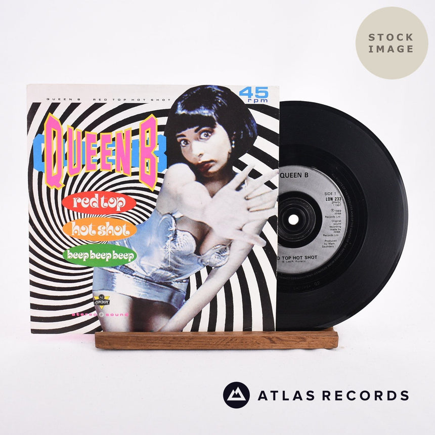 Queen B Red Top Hot Shot Vinyl Record - Sleeve & Record Side-By-Side