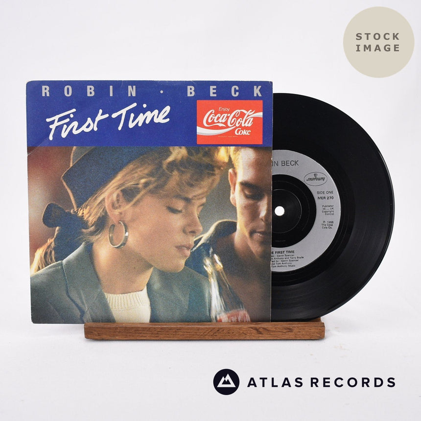 Robin Beck First Time Vinyl Record - Sleeve & Record Side-By-Side