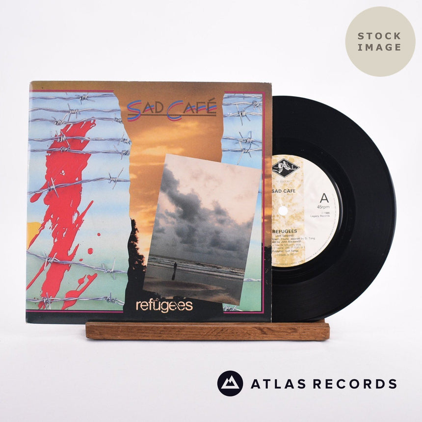 Sad Café Refugees 7" Vinyl Record - Sleeve & Record Side-By-Side