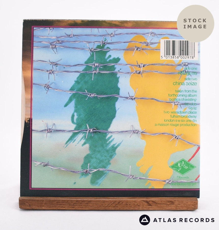 Sad Café Refugees 7" Vinyl Record - Reverse Of Sleeve