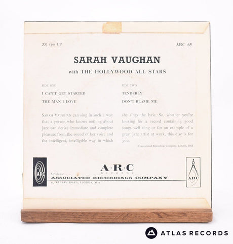 Sarah Vaughan - I Can't Get Started / The Man I Love / Tenderly / Don't Blame Me - 7" EP Vinyl Record - VG/VG