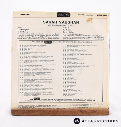 Sarah Vaughan - Sarah Vaughan - 7" Vinyl Record - VG+/EX