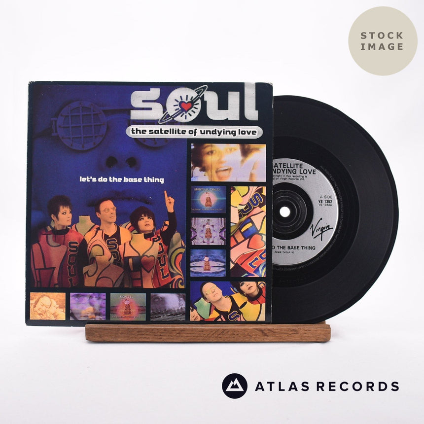 Satellite Of Undying Love Let's Do The Base Thing 7" Vinyl Record - Sleeve & Record Side-By-Side