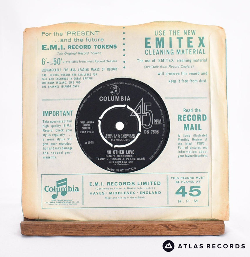 Teddy Johnson - The Girls That Boys Dream About / No Other Love - 7" Vinyl Record - VG+/VG+