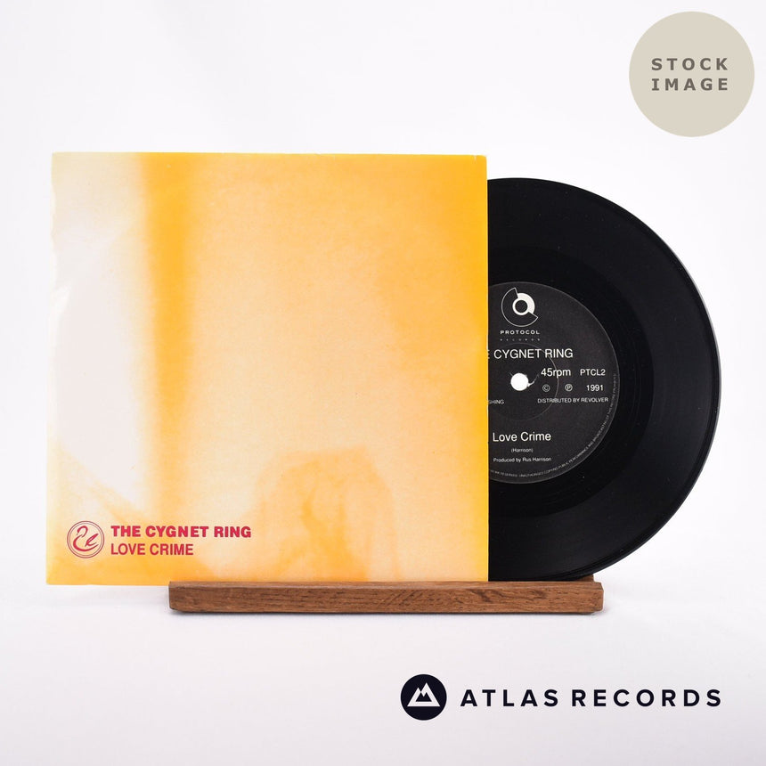 The Cygnet Ring Love Crime 7" Vinyl Record - Sleeve & Record Side-By-Side