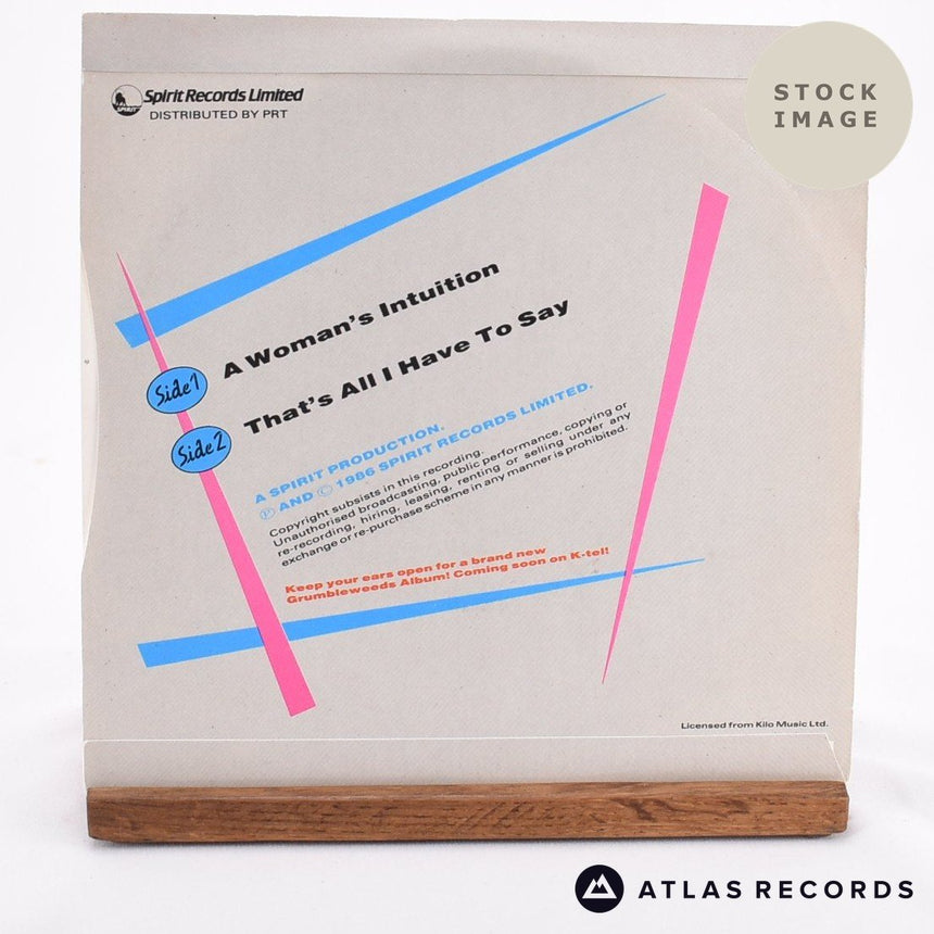 The Grumbleweeds A Woman's Intuition Vinyl Record - Reverse Of Sleeve