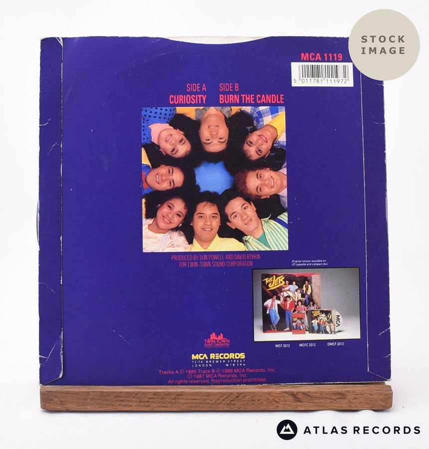 The Jets Curiosity 7" Vinyl Record - Reverse Of Sleeve