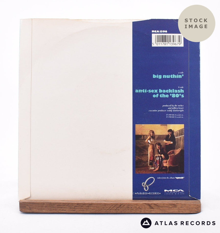 The Roches Big Nuthin' 7" Vinyl Record - Reverse Of Sleeve