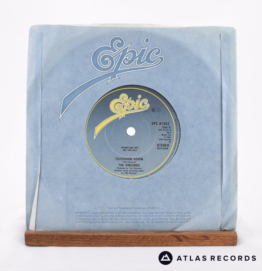 The Sinceros - Socially - Promo 7" Vinyl Record - EX/EX