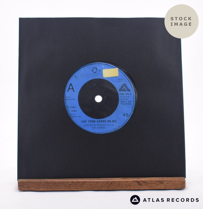 Thompson Twins Lay Your Hands On Me 7" Vinyl Record - Sleeve & Record Side-By-Side