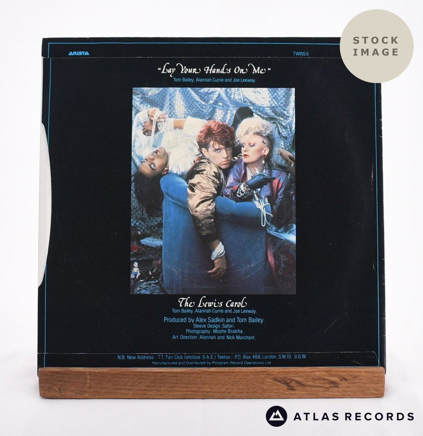 Thompson Twins Lay Your Hands On Me Vinyl Record - Reverse Of Sleeve
