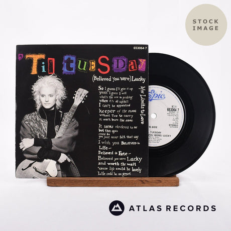 'Til Tuesday (Believed You Were) Lucky Vinyl Record - Sleeve & Record Side-By-Side