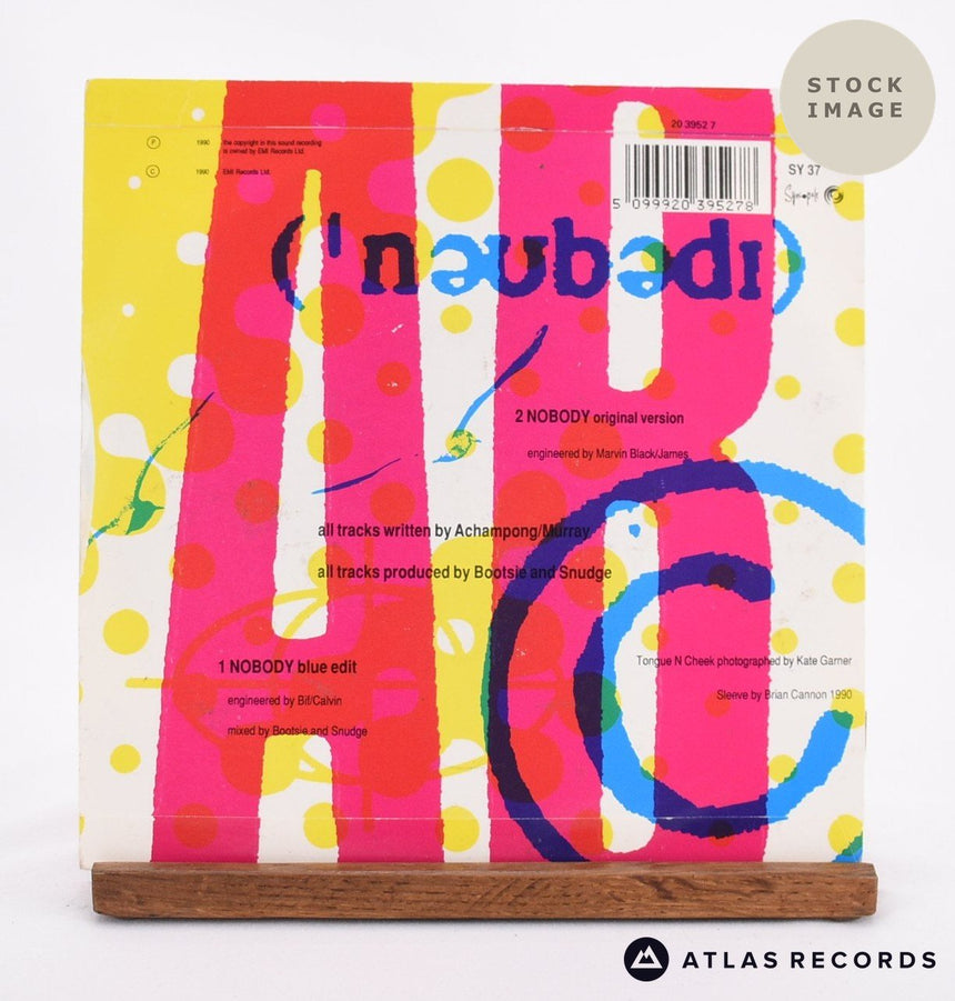 Tongue N Cheek Nobody 1986 Vinyl Record - Reverse Of Sleeve