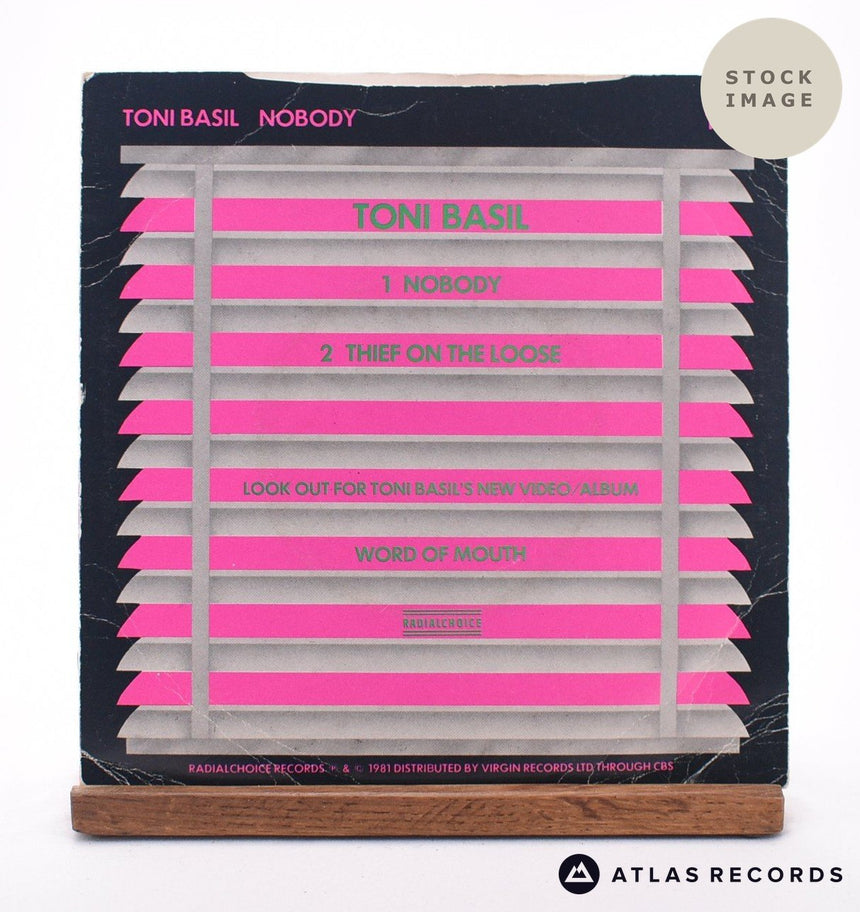 Toni Basil Nobody 7" Vinyl Record - Reverse Of Sleeve