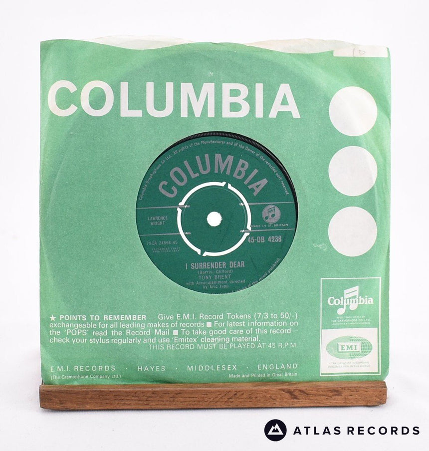 Tony Brent I Surrender Dear 7" Vinyl Record - In Sleeve