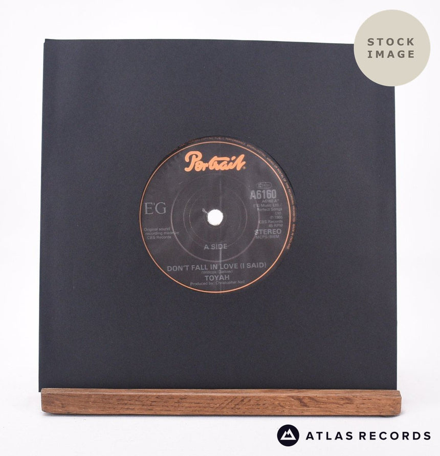Toyah Don't Fall In Love 7" Vinyl Record - Sleeve & Record Side-By-Side