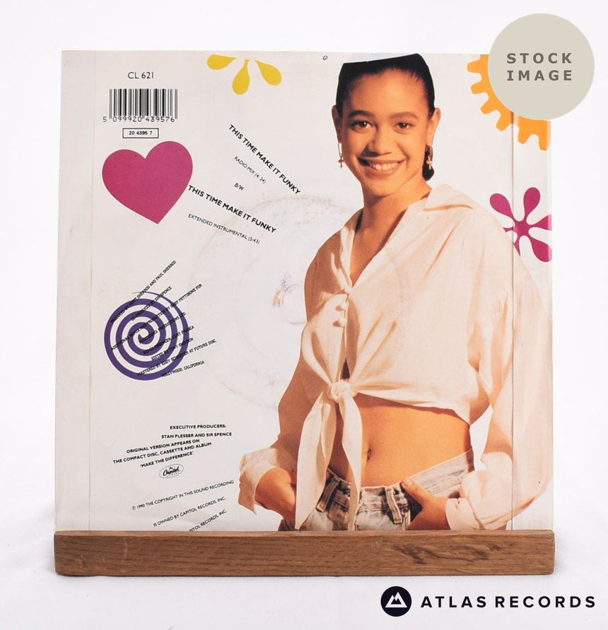 Tracie Spencer This Time Make It Funky 1991 Vinyl Record - Reverse Of Sleeve